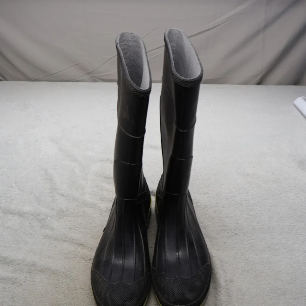 Servus Mens 11 Work Boots Black Rubber Waterproof Steel Toe Safety Utility USA